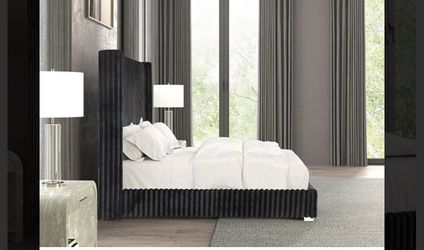 Boucle Bubble Upholstered Platform Bed Frame
