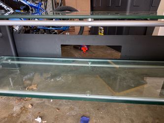 Glass and Metal TV Stand / Media Console