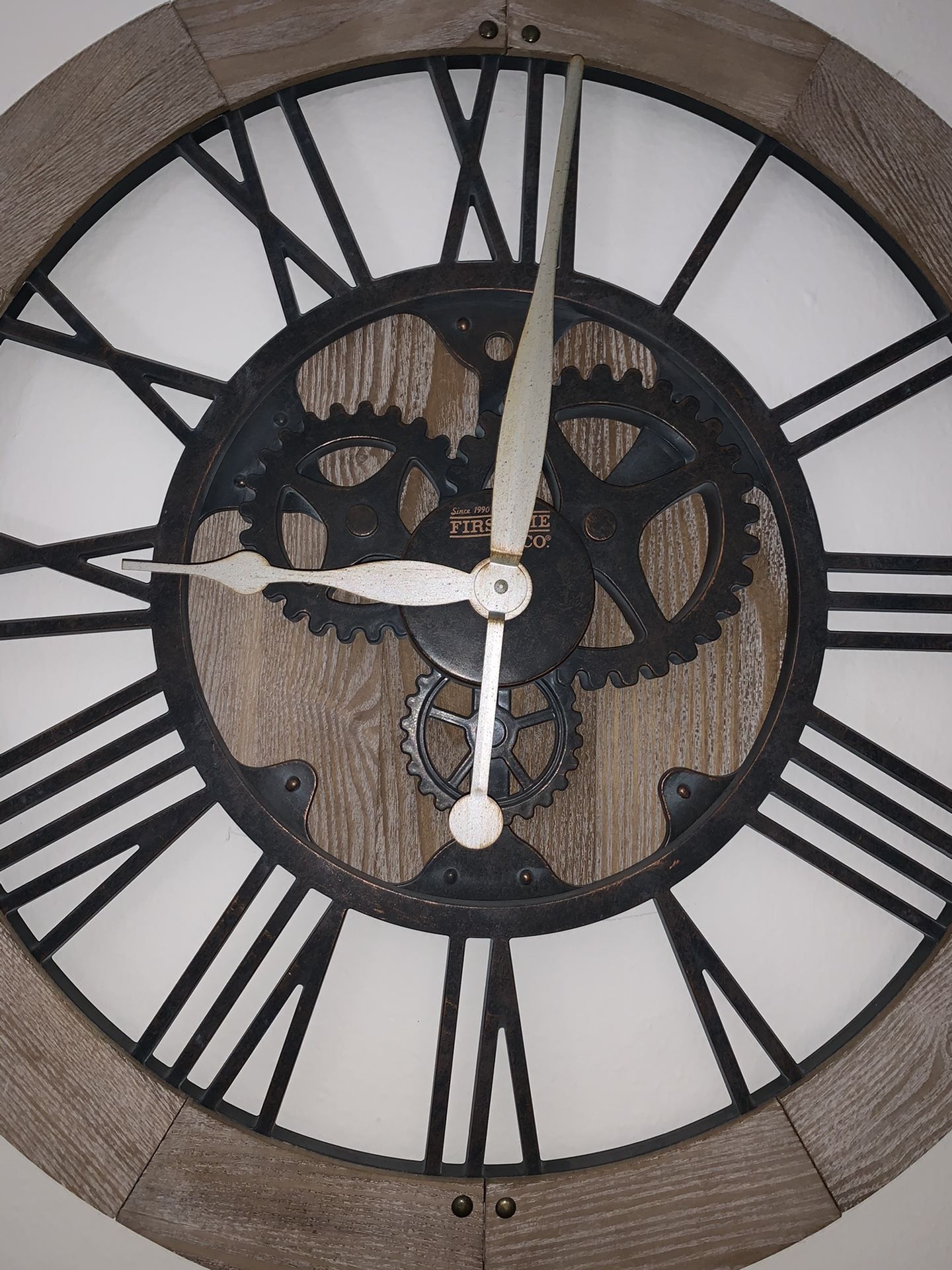 24” farmhouse rustic wall clock