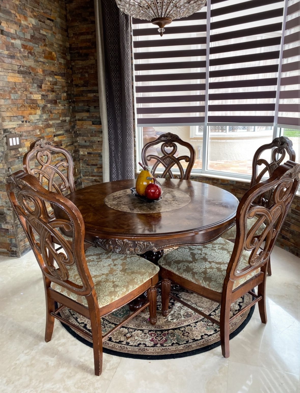 Round Wooden Breakfast Table