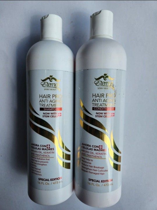 ETERNAL HAIR PRO ANTIAGING TREATMENT SHAMPOO & CONDITIONER 16 FL OZ EACH
