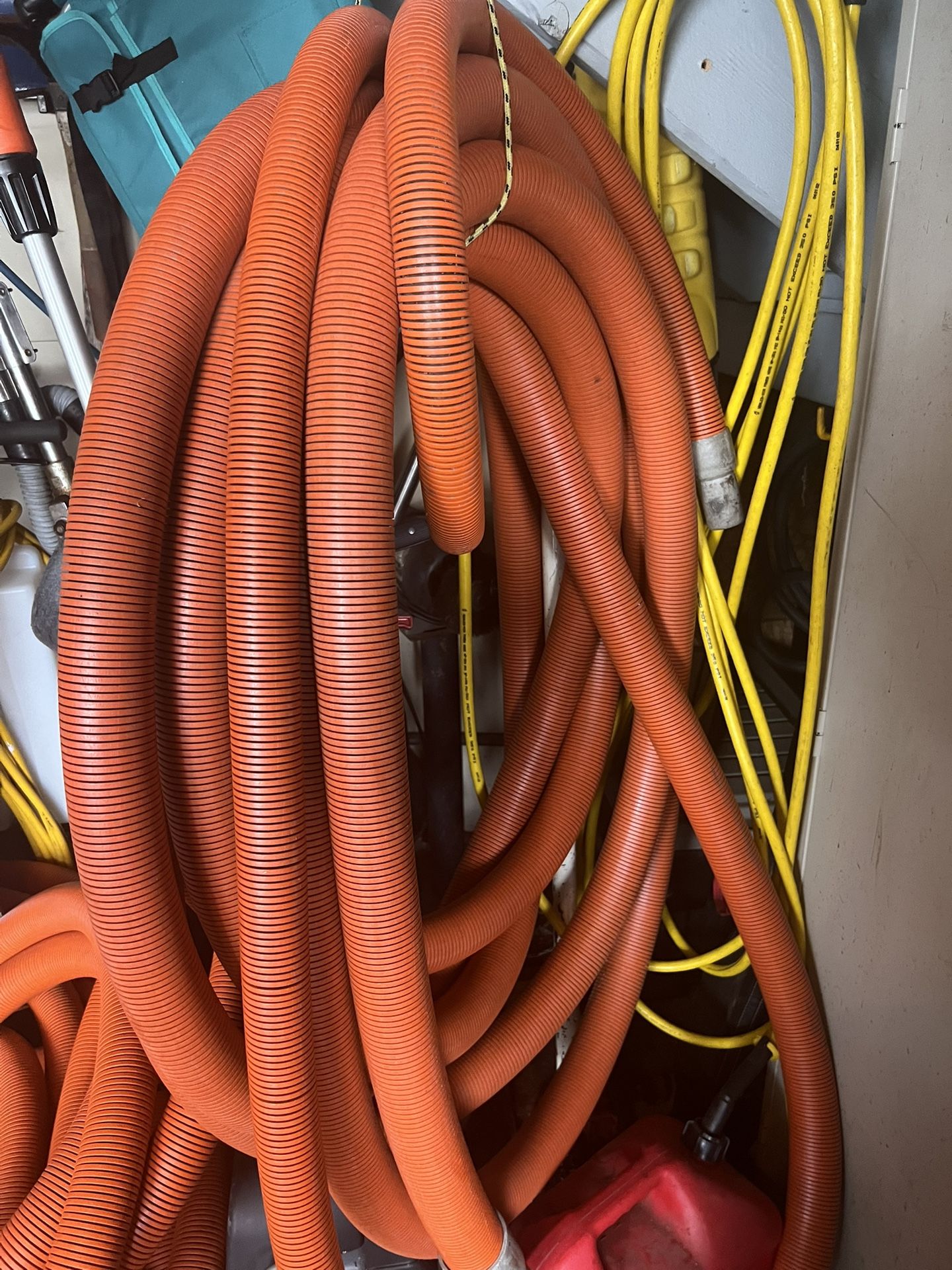 Vac Hose  2 Inch  50 Ft Lengths With Cuffs 6 Total