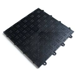 New 12 in. x 12 in. Diamond Black Modular Tile Garage Flooring