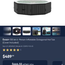 JET 6 PERSON HOT TUB 