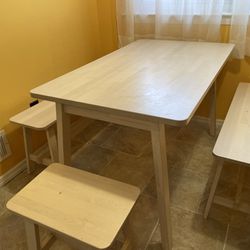 IKEA Dining Table And Bench 