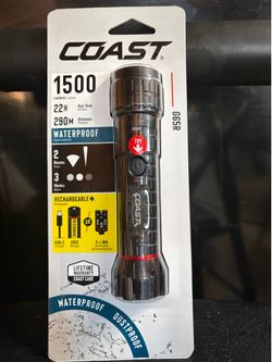 COAST G65R 1500 Lumen Waterproof Flashlight - Brand New
