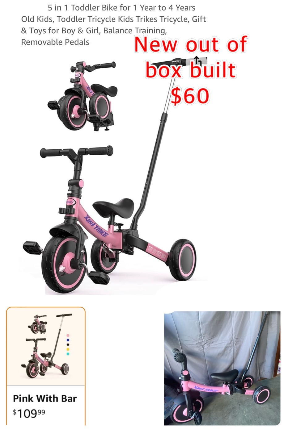New in Toddler Bike for Year to Years Old Kids, Toddler