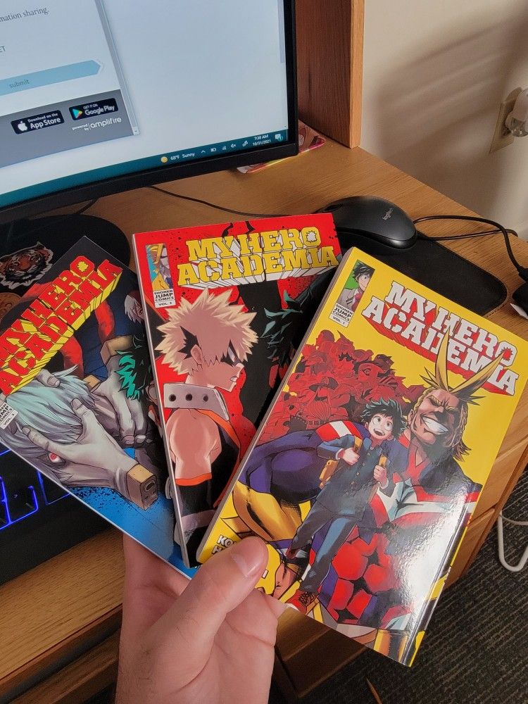 My Hero Academia Vol 1-3 Manga