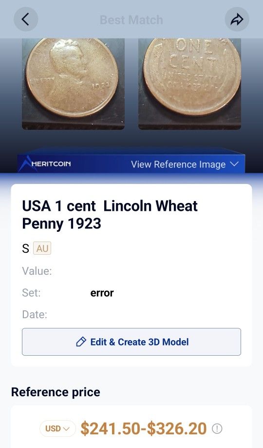 1923 S Penny Very Beautiful Coin