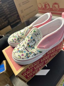 VANS - TODDLER SLIP-ON V SHOES | BALLET PINK (SKATICORN)