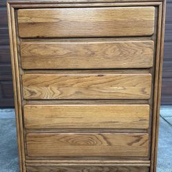 Solid oak wood 5 drawers dresser