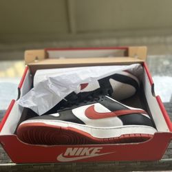 White/Red-Black Dunks ( Size 13 )