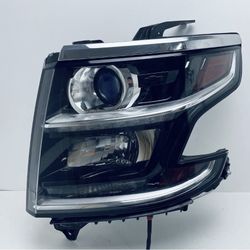2015-2019 CHEVY TAHOE LEFT DRIVER SIDE HEADLIGHT HALOGEN WITH LED OEM