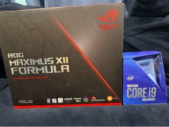 Asus Rog Maximus XII formula+Intel CPU i9 10900k selling as a bundle