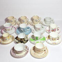 SMALL Cups and Saucers Demitasse and Espresso $10 EACH