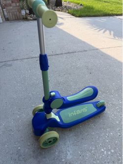 INFANS 2-in-1 Kids Scooter with Foldable Seat