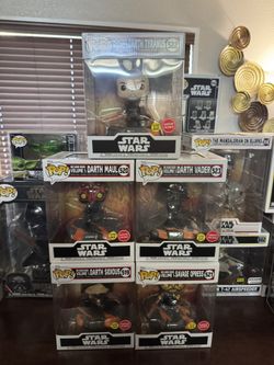 Star Wars Funko Pop GameStop Exclusive Red Saber Series Deluxe Figures