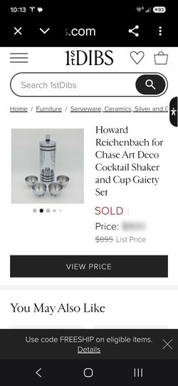 1920s  Chrome Art Deco cocktail set