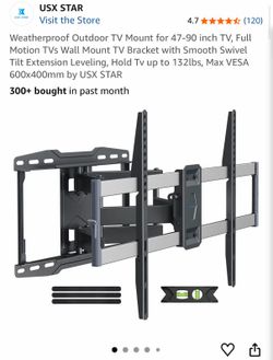 2- Outside weatherproof TV mounts with soundbar mount