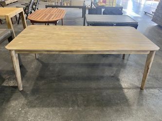 BRAND NEW OPEN BOX Rectangular Outdoor Dining Table – 100% FSC Certified Acacia Solid Wood | Heavy Duty Patio Furniture | Delivery Available