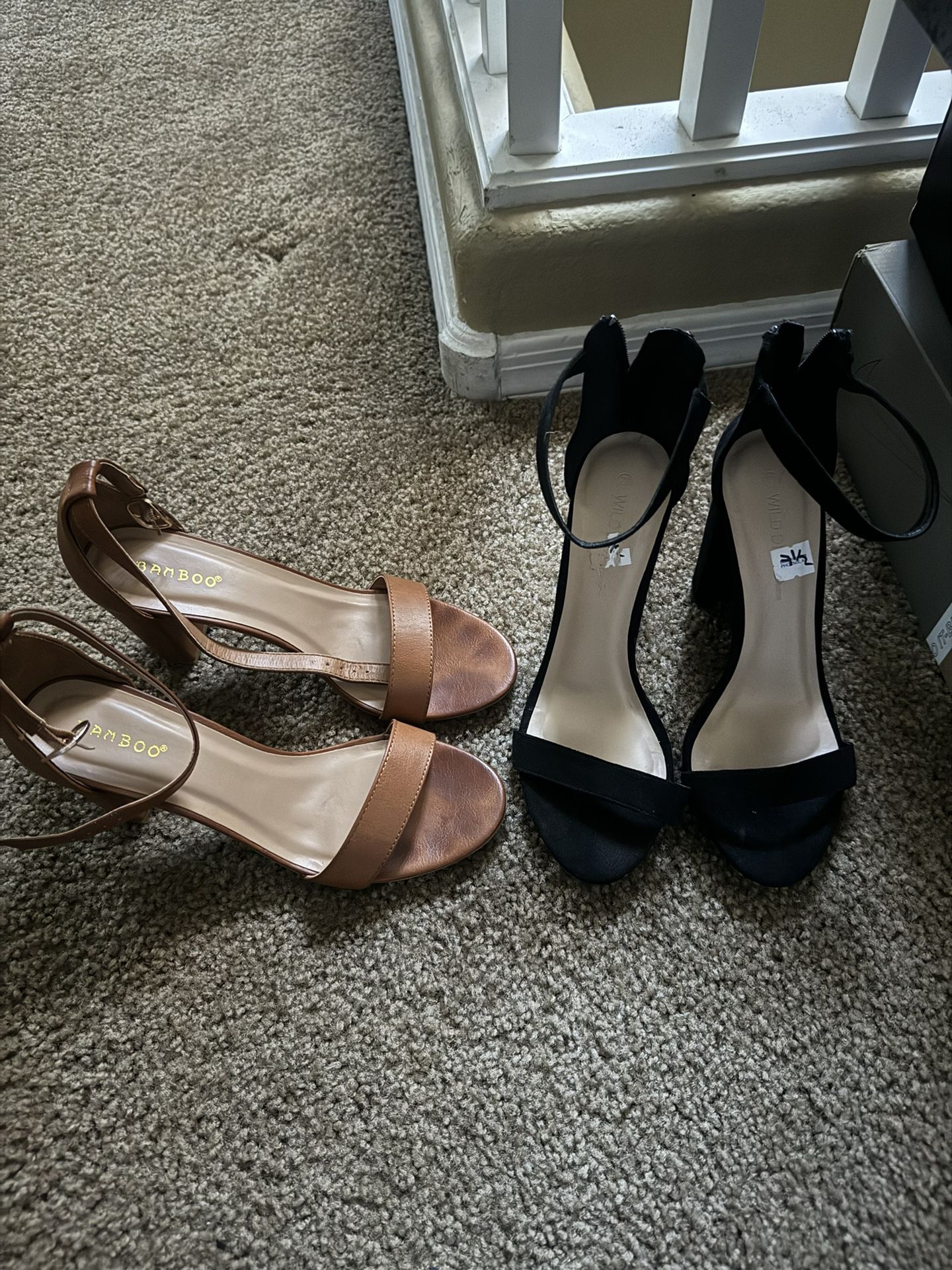 Brown & Black High Heels