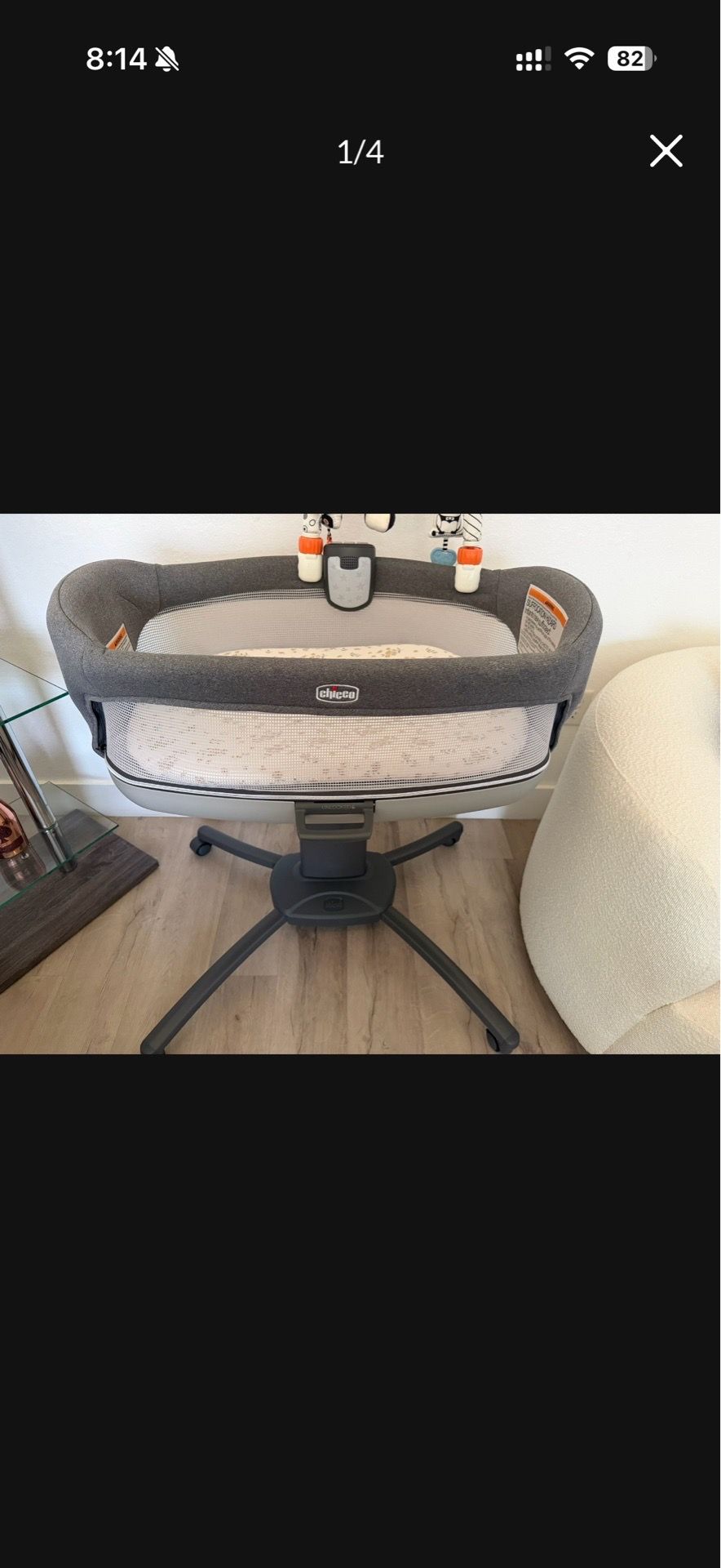 Baby Essentials Bundle Package Deal – Maxi-Cosi Swing, Chicco Bassinet & Baby Bouncer Like New