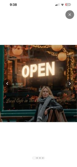 LED Open Sign for Business, 30"x10" Dimmable Brightness Large Electric Light Up Sign, Hanging Installation for Store Restaurant Office Bar Hotel Salon