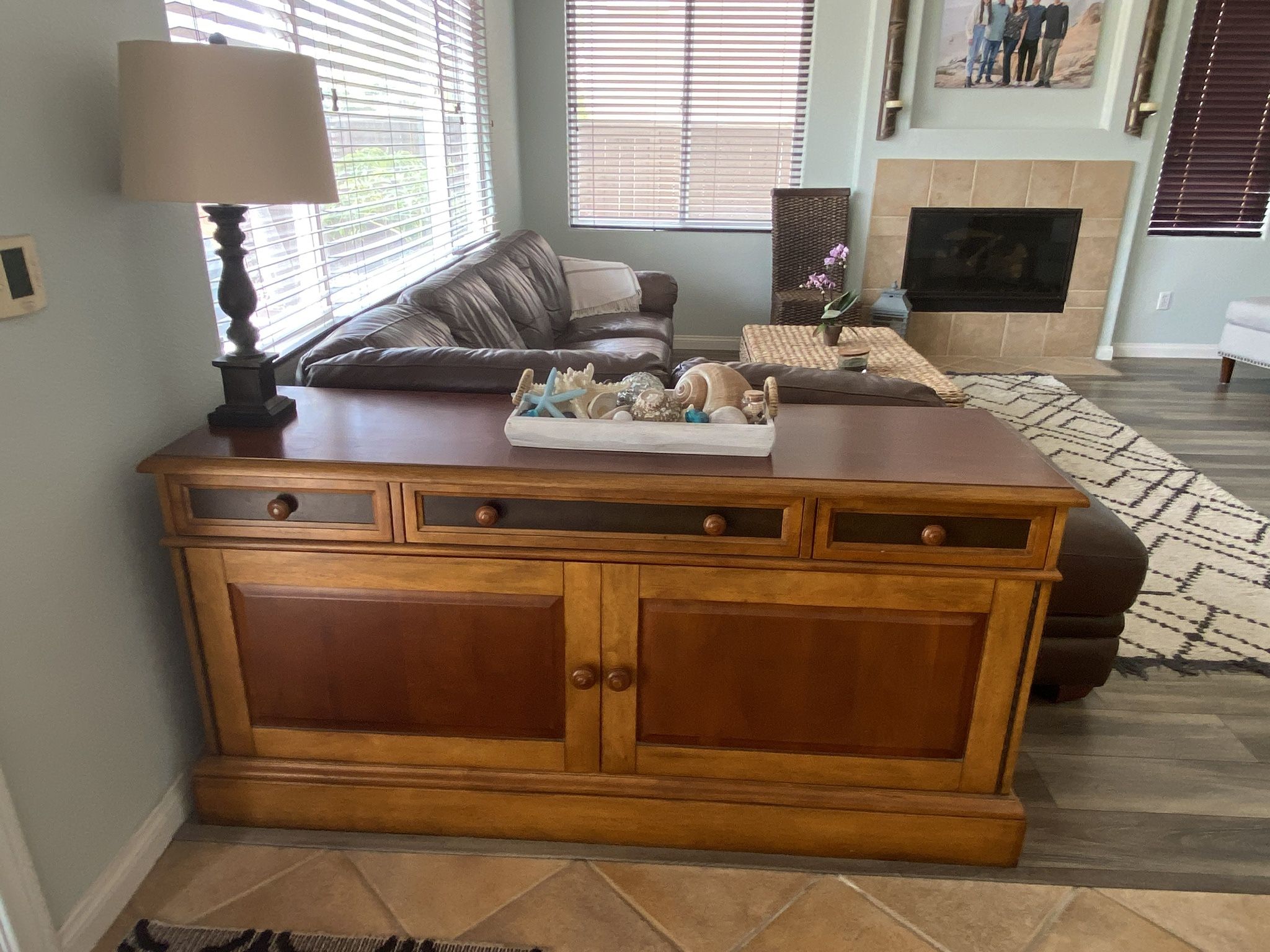 Wood console Table