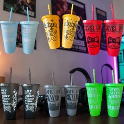 Gaming designed cups