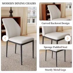 4 White Chairs For Dining Table