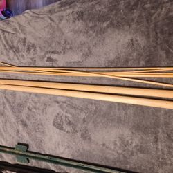 EIGHT Wooden Dowel Rods