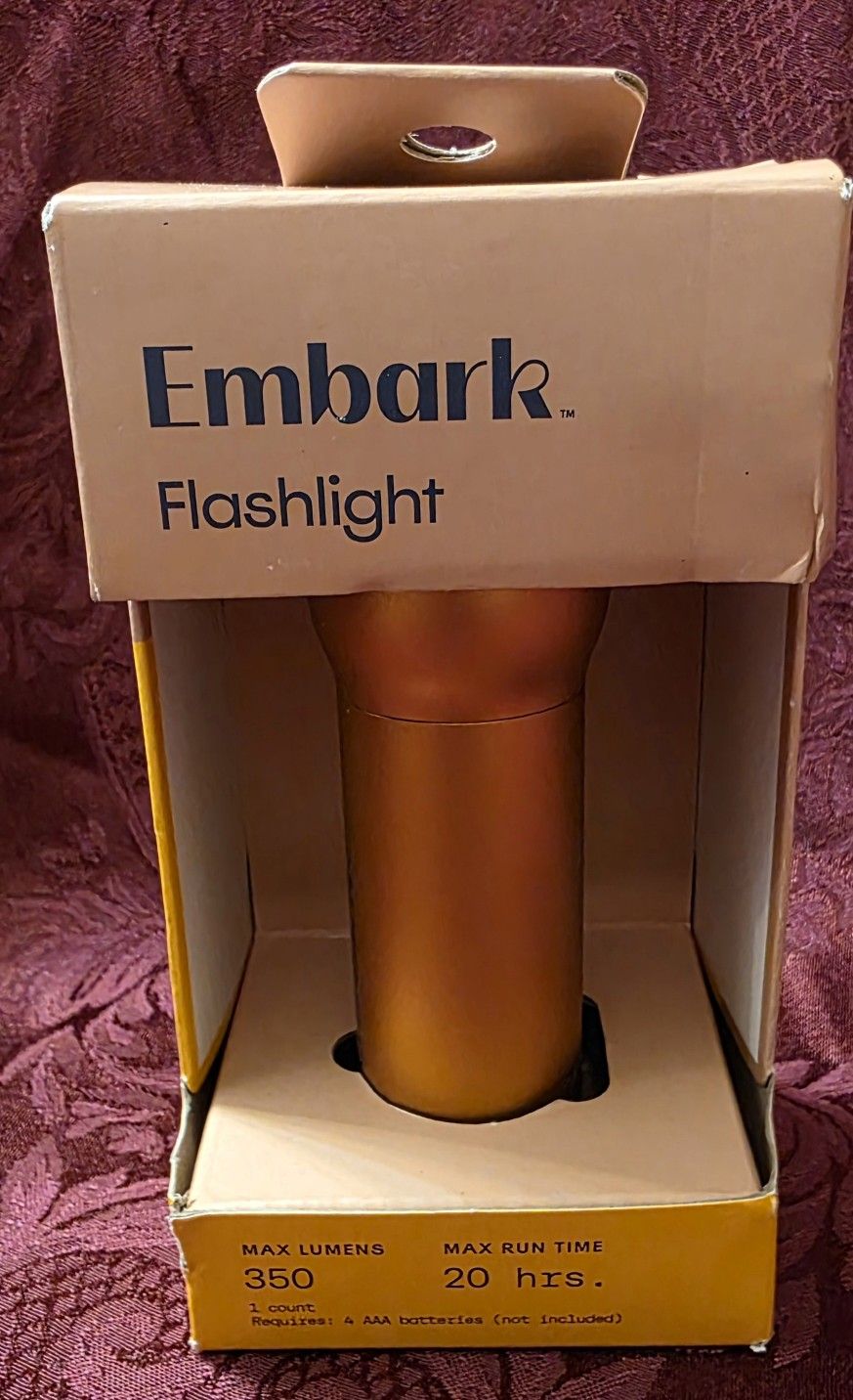 Embark Flashlight 20 Hours Maximum Lumens 350 New In Box