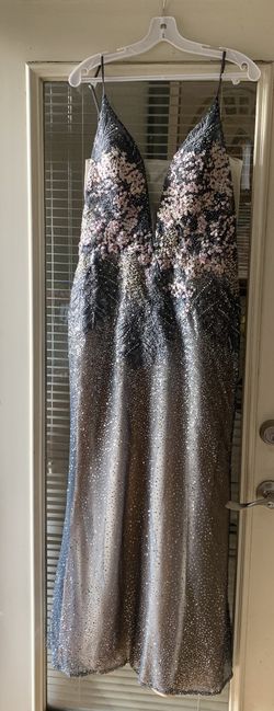 Ombré Party Dress With Shall 