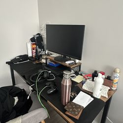 Desk With Monitor Stand For Sale 