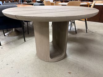 RESTORATION HARDWARE Oslo Weathered Teak Open Round Dining Table