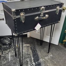 MCM Style Hairpin Metal Black Trunk Table/ MCM Hall Table / Black Custom Table