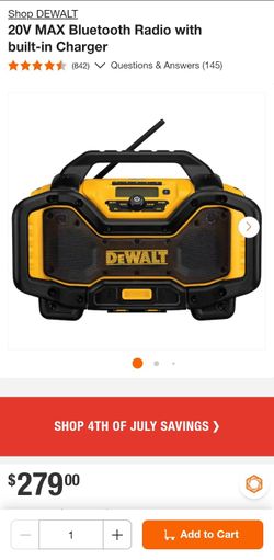 Dewalt 20V MAX Bluetooth Radio & Charger Includes 20v MAX XR 6Ah Battery Price is Firm Meet up in Burien Yes Available