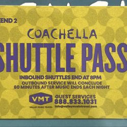 Coachella weekend 2 shuttle pass
