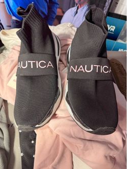 Title:  Nautica Slip-On Sneakers Men’s Size 13 Black Sock Style Casual Shoes