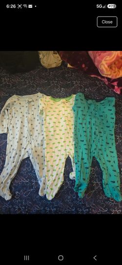 Baby Footed Sleeper Onesies Lot of 3