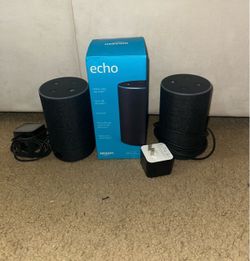 Amazon Echo Smart Speakers – Lot of 2