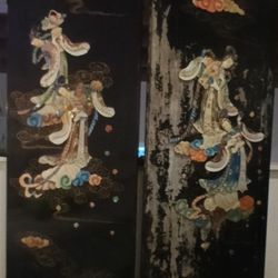 RARE Find Vintage Black Lacquer Chinese Art