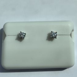 .925 Silver Moissanite Studs