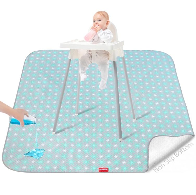 Splat Mat For Under High Chair Mat, 42x46 Inch, Mess Catcher For Art/Crafts/Playtime