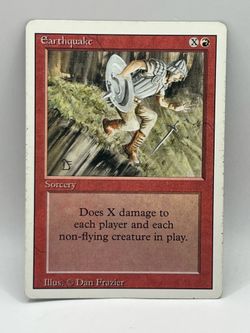 MTG Revised Edition Earthquake Sorcery Card