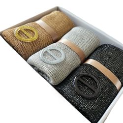 NWT AD Elegant Women'S Evening Shawl With Fixed Buckle Brooch - Shimmering Metal