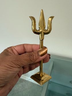 Vintage brass shiva trishul
