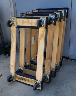 Dollies, 30 x 18", hardwood and carpet, 5 quantity, all for $25