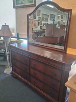 Dresser and mirror