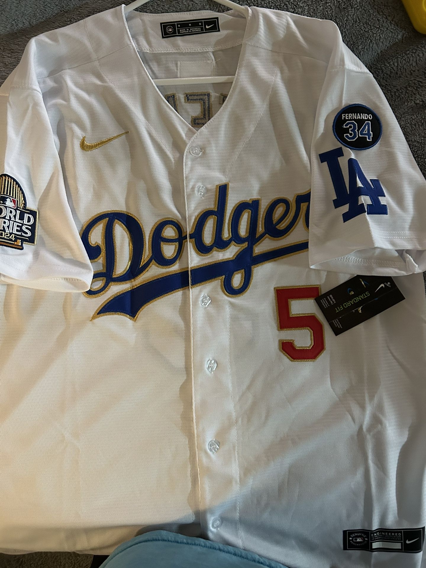 LOS ANGELES DODGERS FREDDY FREEMAN WORLD SERIES JERSEY